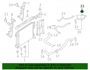 Nissan Rogue Coolant Expansion Tank Cap 21-23