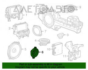 Speaker tweeter door front right Cadillac CTS 14- BOSE