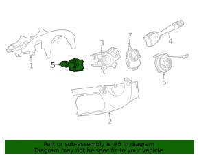 Left steering column switch for Chevrolet Volt 11-15