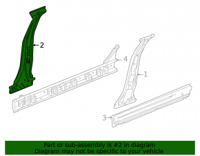 Left center pillar for Chevrolet Malibu 16-23