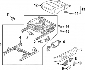 Driver's seat height adjustment motor Volkswagen ID.4 21-22