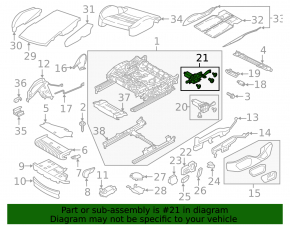 Driver's seat height adjustment motor for the Audi E-Tron 19-23