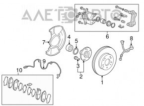 Front left brake disc Acura ILX 13-15