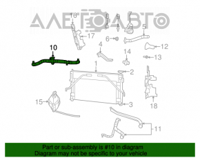 Upper Coolant Hose Chrysler 200 11-14