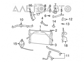 Upper Coolant Hose Chrysler 200 11-14