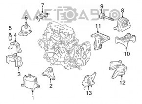 Front engine mount Honda Accord 13-17 hybrid, microcracks