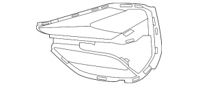 Lower grille of the front bumper right BMW X1 F48 20-22 Basis, X-line, structure, closed