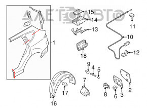 Subaru b10 Tribeca rear left quarter wing