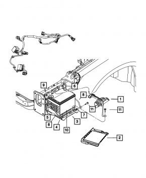 Battery housing Chrysler 200 11-14