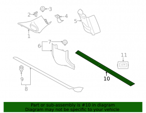 Door sill outer front left Mini Cooper F56 3d 14-23