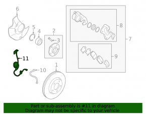 ABS sensor front left Kia Optima 11-15