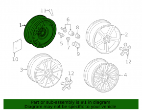Spare tire spare wheel VW Jetta 19- R18
