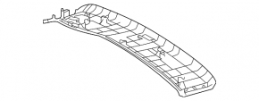 Ceiling trim rear Toyota Sienna 21-25 dark gray