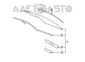 Rear glass Lexus IS250 IS350 06-13