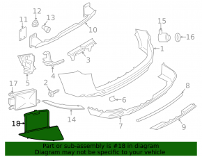 BSM Blind Spot Sensor Bracket Left BMW X5 F15 14-18