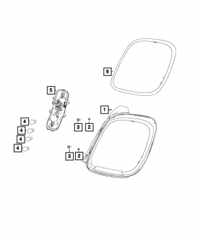 Right headlight Fiat 500X 16-18 with frame
