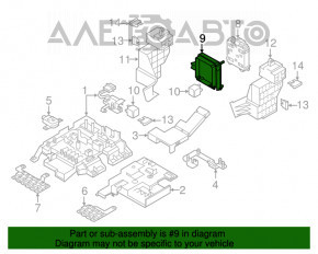 Bracket of the right fuse box under the dashboard Porsche Cayenne 958 11-17 Hybrid
