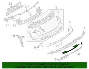 Audi Q5 Rear Bumper Lip Cap 80A 21-24 Gray