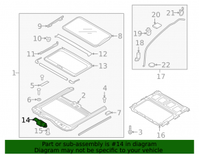 Kia Niro 17-22 sunroof motor
