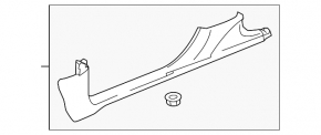 Chevrolet Cruze 16" front right door sill trim - black