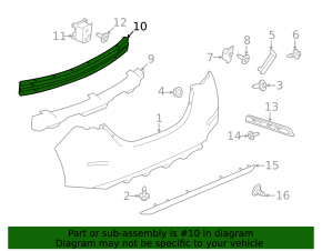 Rear bumper reinforcement Nissan Leaf 18-