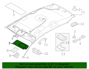 Left visor for Kia Sportage 23-26 gray without panoramic windows