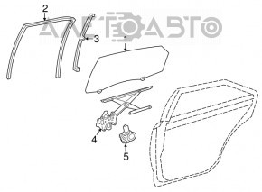 Rear right window lift motor Toyota Avalon 13-18