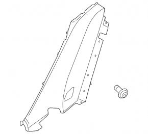 Rear pillar trim lower left Kia Forte 19-21 4d black