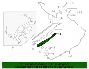 Rear wiper arm Subaru Forester 19- SK