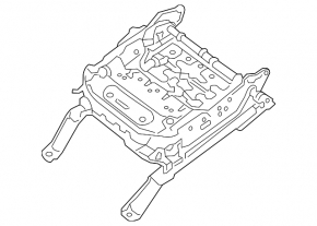 The longitudinal adjustment motor of the driver's seat Nissan Pathfinder 13-20 without a frame, part of the housing is broken