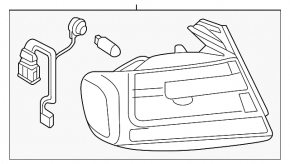External wing light left Audi A4 B8 13-16 rest sedan LED