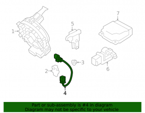 Kia Sorento 16-20 front left airbag sensor connector