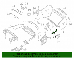 Right rear bumper bracket for Mercedes GLS 13-19 AMG (package)