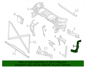 Front bumper reinforcement bracket left Mercedes W167 GLE 350 450 20-23