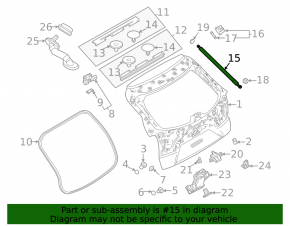 Left tailgate shock absorber Mazda CX-30 20-