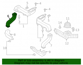 Battery Cooling Duct Upper Right Ford Fusion mk5 13-20 Hybrid