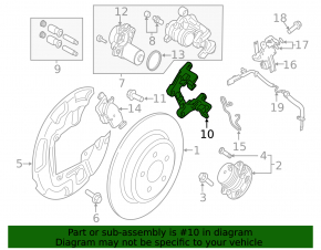Rear left caliper bracket for Ford Edge 15-24