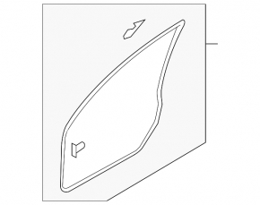 Front right door seal Mazda CX-7 06-09