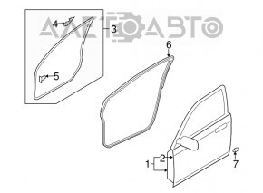 Front right door seal Mazda CX-7 06-09