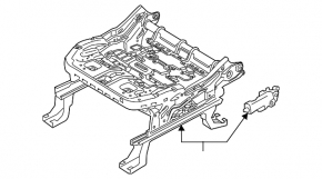 Driver's seat slide, left, Lincoln MKX 2016-2018, electric, without frame