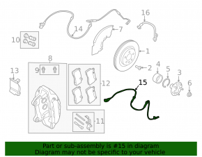Rear left ABS sensor for Land Rover Discovery 17-25