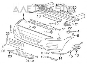 Left fog light cover for Jaguar F-Pace X761 17-20
