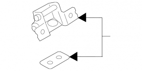 Trunk door hinge left Mazda CX-9 16-
