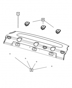 Rear shelf Dodge Dart 13-16 black