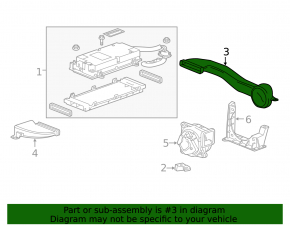 Air duct cooling VVB right Chevrolet Volt 11-15
