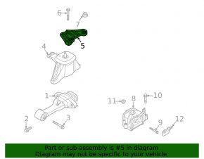 Right engine mount bracket for Hyundai Sonata 20-26 HEV