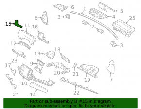 Front panel trim left Volvo V90 17-22 usa, wood grain