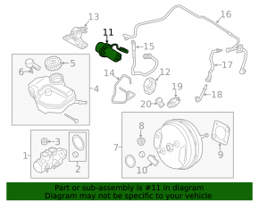 BMW 3 Series G20 21-25 Plug-in Master Cylinder Vacuum Pump