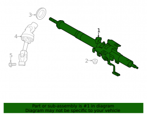 Steering column Subaru Outback 20-23 under start/stop