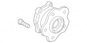Rear left hub Infiniti QX50 19- AWD, rusty